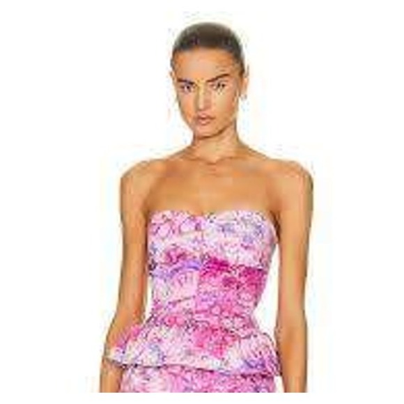 Isabel Etoile Marant Tops - NWT Isabel Marant‎ Etoile Solizinia Tie Dye Peplum Corset Top Mulberry Size 36